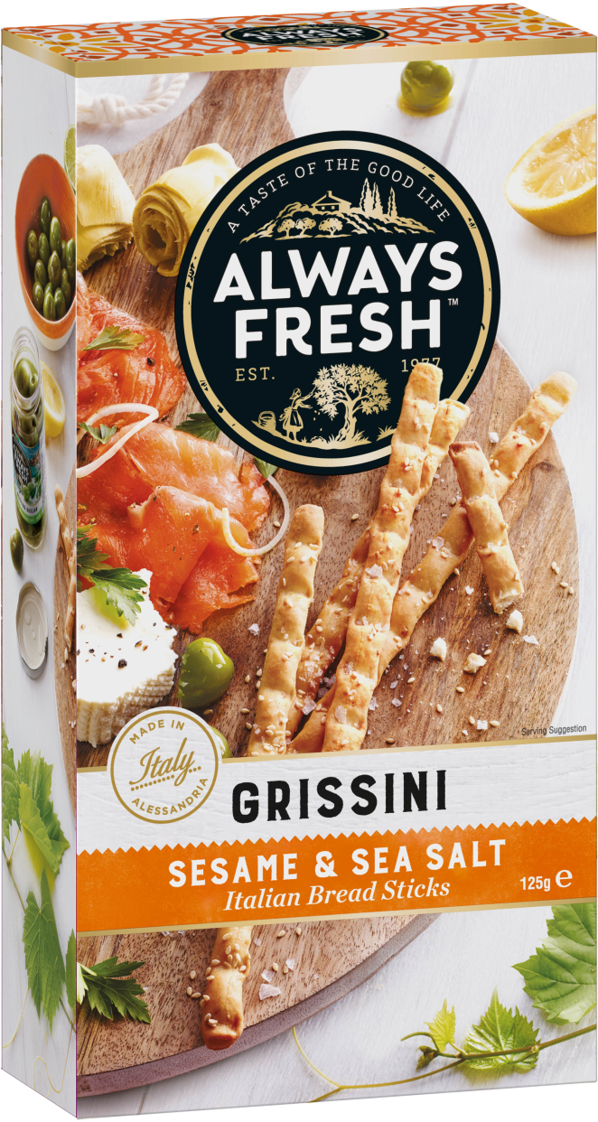 Grissini – Sesame & Sea Salt | Always Fresh
